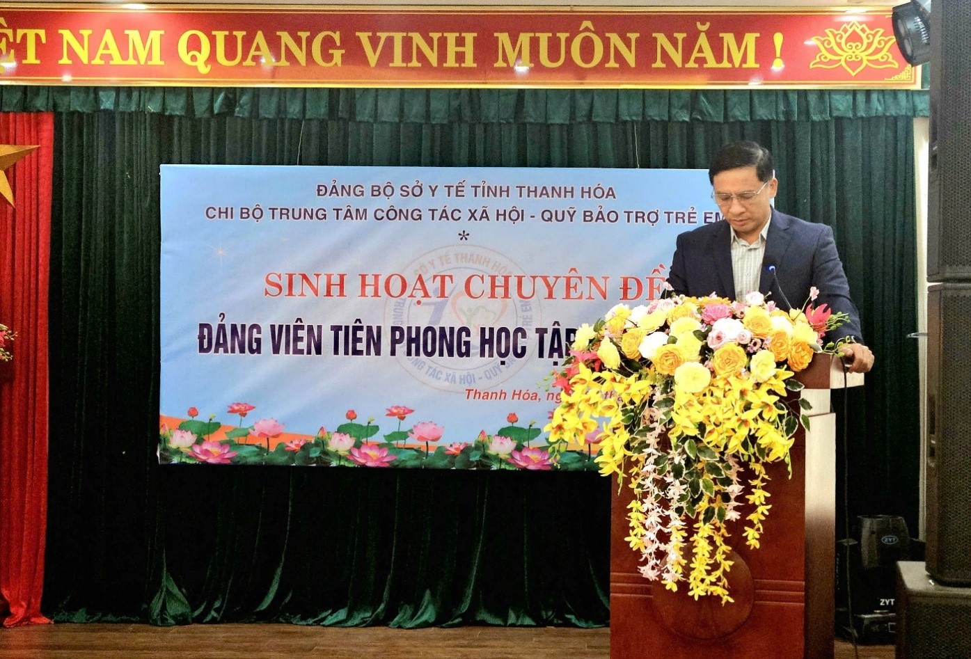 Đồng chí Đoàn Nam Hưng – UVBTV Đảng uỷ Sở Y tế phát biểu chỉ đạo