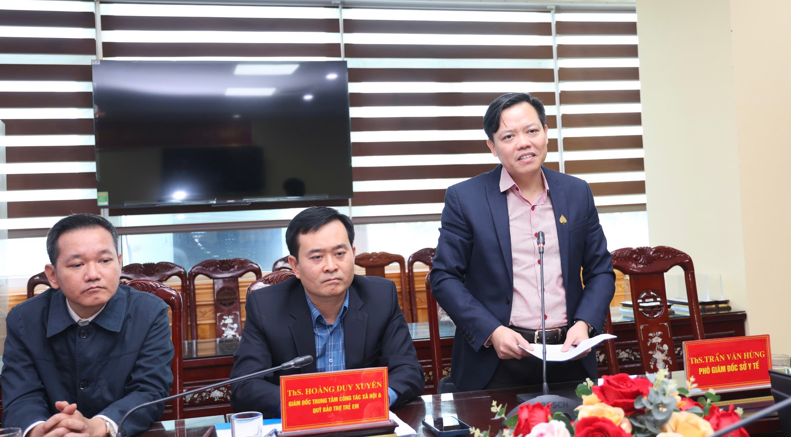 ThS. Trần Văn Hùng, Phó Giám đốc Sở Y tế Thanh Hóa phát biểu tại lễ ký kết