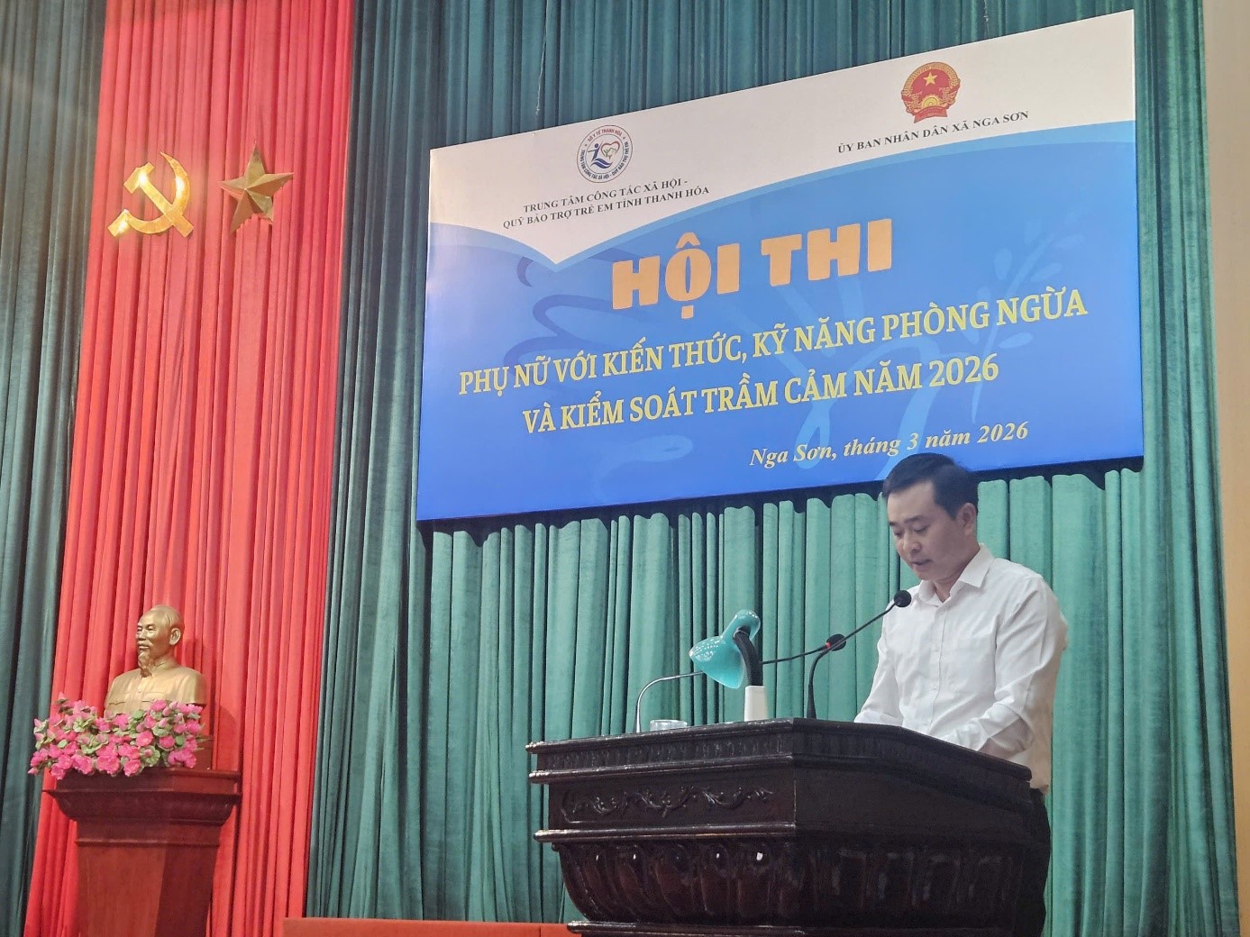 Đồng chí Hoàng Duy Xuyên phát biểu khai mạc tại Hội thi